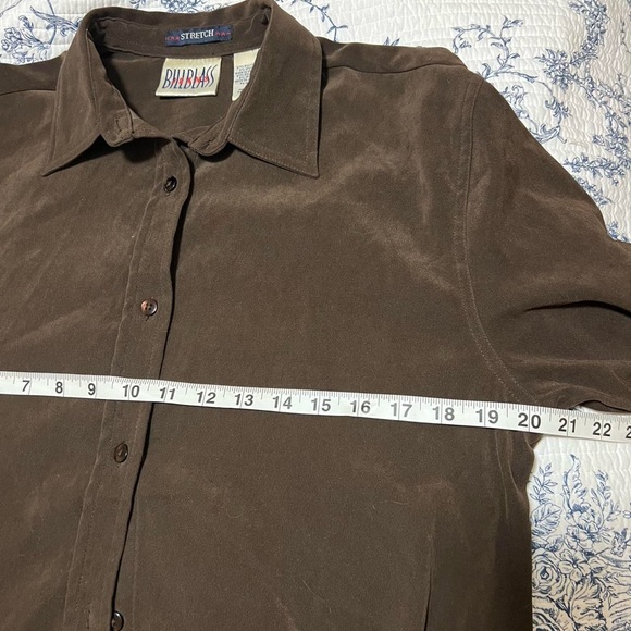Vintage Bill Blass Espresso Brown Overshirt Button Down - Picture 3 of 4